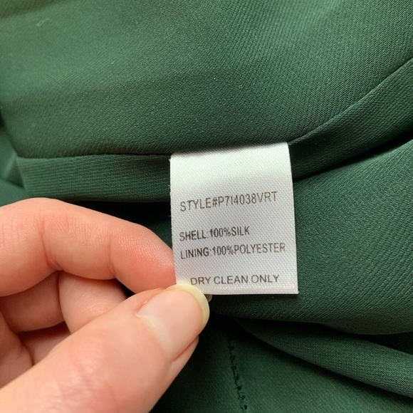 Parker NY Chrissy Beaded Silk Mini Dress In Alphine Forrest Green - Picture 13 of 13